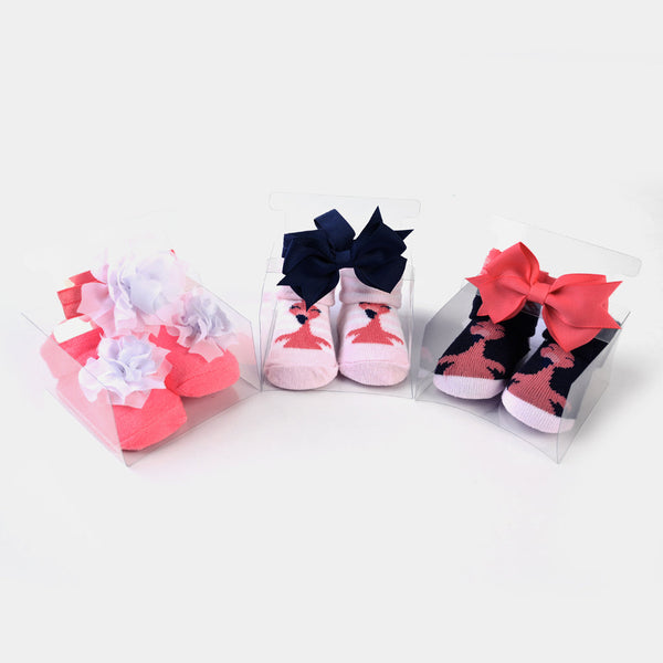 BABY GIRL SOCKS & HEADBAND PACK OF 3 GIFT SET