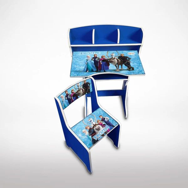 Multipurpose Adjustable Character Printed Study Activity Table With 1 Chair - Frozen