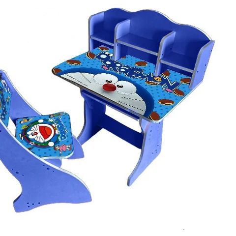 Multipurpose Adjustable Character Printed Study Activity Table With 1 Chair - Doraemon