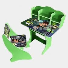 Multipurpose Adjustable Character Printed Study Activity Table With 1 Chair - Ben Ten