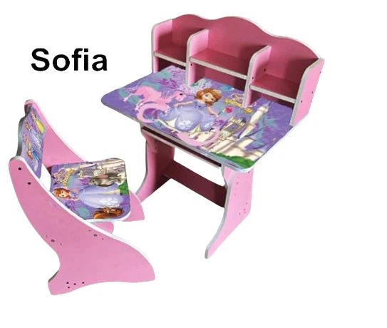 Multipurpose Adjustable Character Printed Study Activity Table With 1 Chair - Sophia