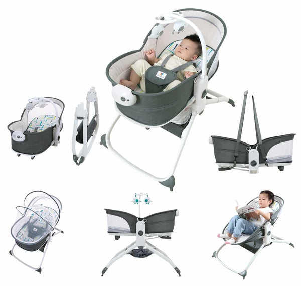 MASTELA 6 IN 1 MULTI-FUNCTION BASSINET - GREY