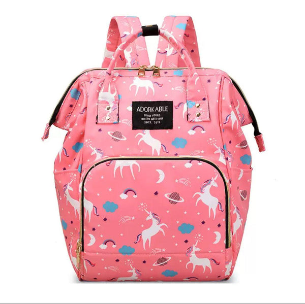 Mother Diaper Backpack Pink Unicorn